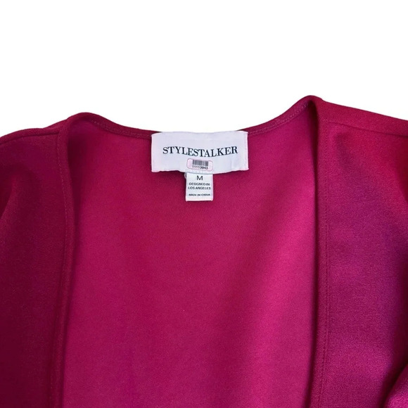 Stylestalker Natalie Red Burgundy Wrap Dress V-neck Short Sleeves Size M RTR - Picture 6 of 8